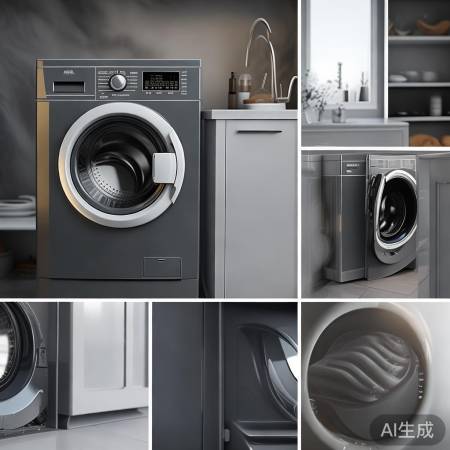 灰色洗衣机易藏污垢