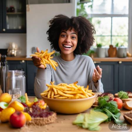 薯条适量,健康饮食更重要