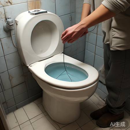 检查马桶堵塞问题