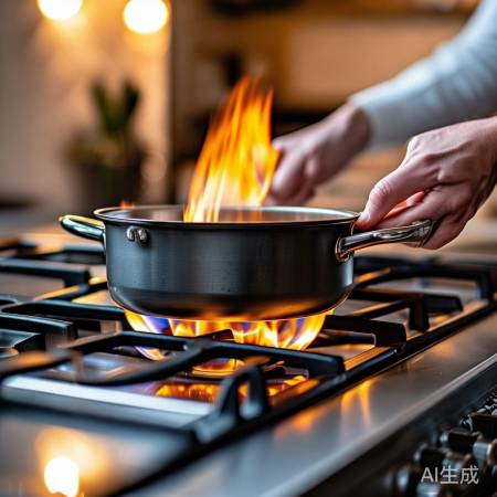 燃气灶内圈火候掌控，锅底均匀受