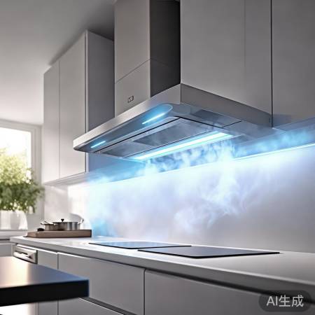 “华帝油烟机，吸力强劲除油烟”