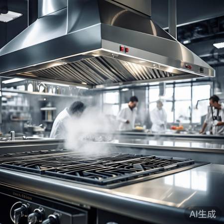 “品质商用油烟机,耐久易清洁”
