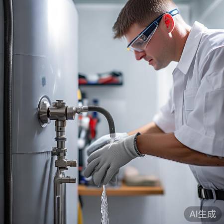 检查水流，完成热水器安装