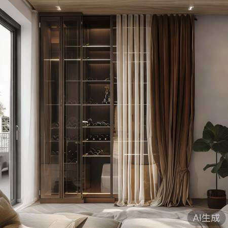 红酒柜布帘选色选款