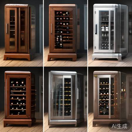 红酒柜材质多样,风格随性搭配。