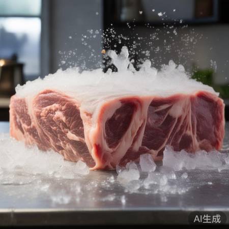 冻肉变石头，挤压出声响