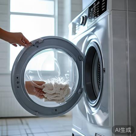 抖开衣物防缠绕，分批脱水防过载