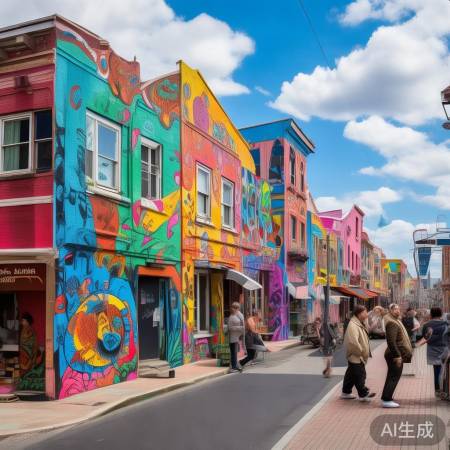 涂鸦门面，吸引眼球，特色鲜明