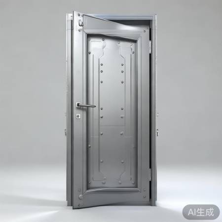 钢制防盗门，实用安全但外观单一