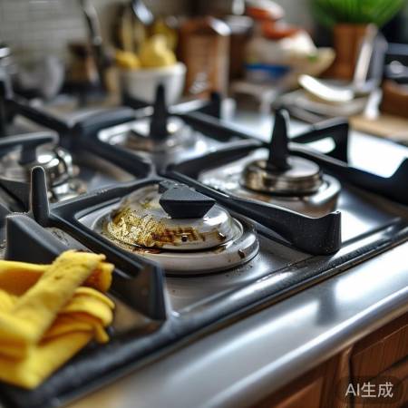 燃气灶按钮油渍清洗小窍门