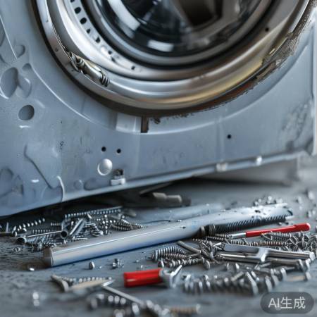 展示拆卸洗衣机螺丝方法