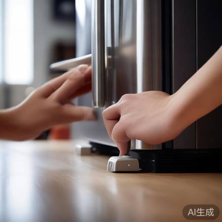 调整冰箱脚垫，保持水平