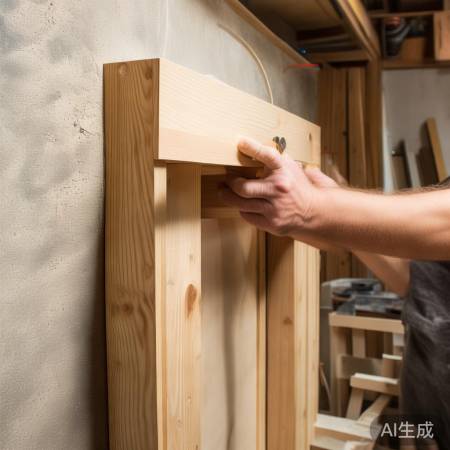 “门框安装需水平对齐”