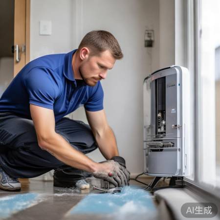 安装空气能热水器，风口平行均匀