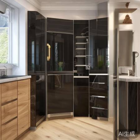 角落空间利器：冰箱鞋柜斜角装