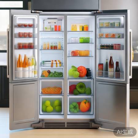 对开门冰箱，空间大，拿取方便