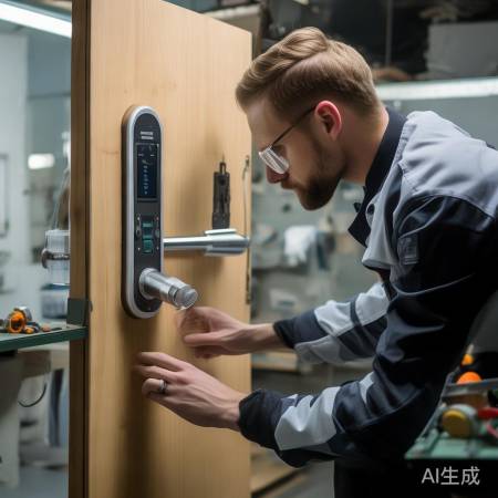 专业师傅装指纹锁