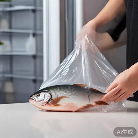 海鲜包保鲜膜，减轻冰箱负担