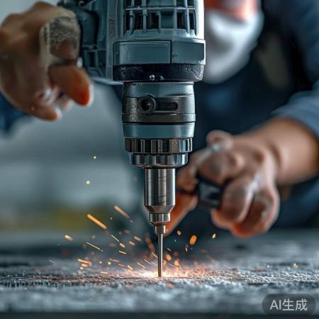 小心钻孔,力度均匀