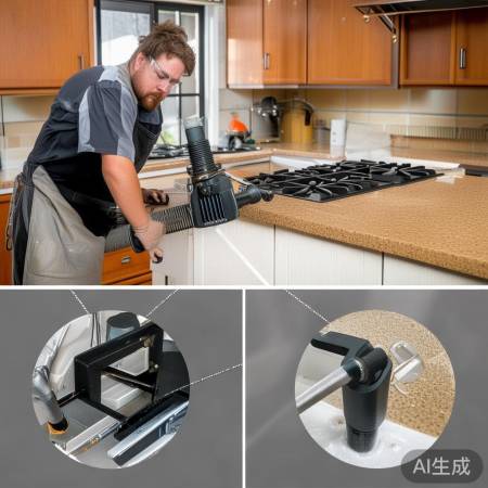 燃气灶开孔，工具关键。