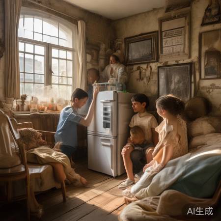 老破小客厅冰箱巧安置