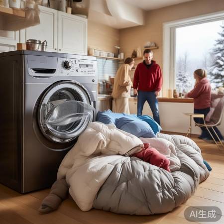 大容量洗衣机，洗厚衣轻松省力