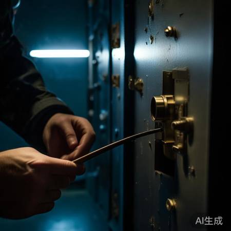 寻找保险柜缝隙，撬开锁具