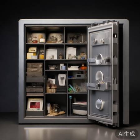 “盾牌保险柜,空间大,分类便”