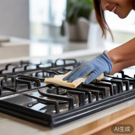 燃气灶易清洁，懒癌福音