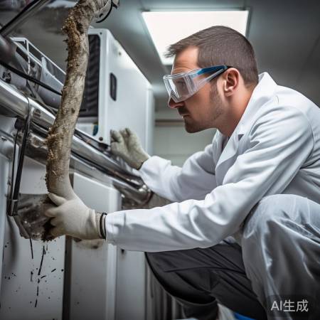 检查空调冷凝水管