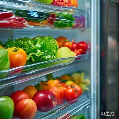 TCL冰箱，高效保鲜，食物新鲜