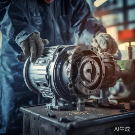 清洗电机，湿抹布擦拭