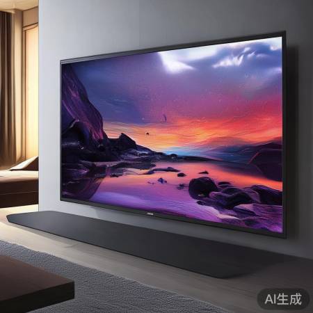 简约黑边大屏电视
