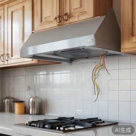 油烟机电线固定防危险