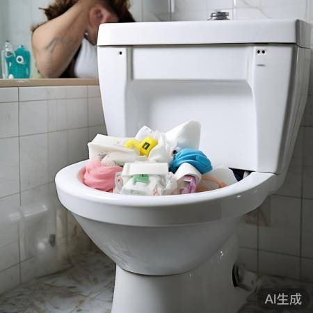 勿扔杂物入马桶
