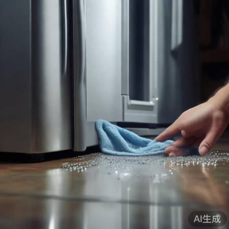 冰箱冷凝水正常，擦干即可