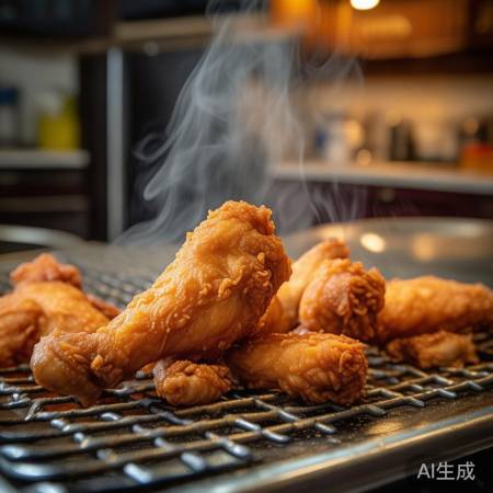 炸鸡锁骨出锅后稍冷再冷藏