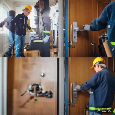 安装指纹锁，改造门框，注意安全