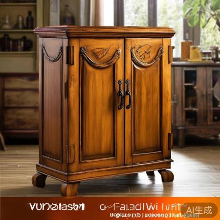 复古实木红酒柜