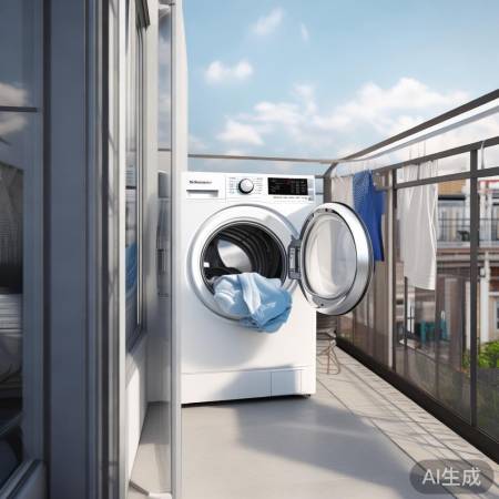 阳台洗衣机，洗烘一体省时力