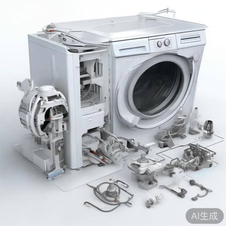 洗衣机内部构造，人体器官缩影。