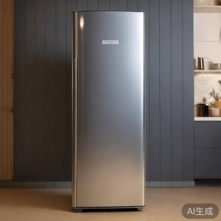 新飞简约银色冰箱，美观实用