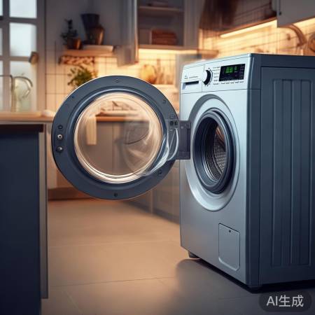 洗衣机间歇运行，耗电量不高。