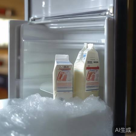 牛奶忘冷却，冰箱变冰库
