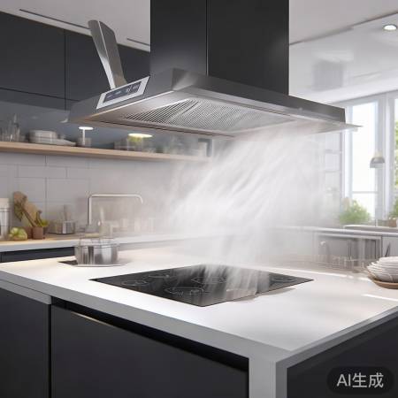 欧式油烟机高效吸排，自清洁省时