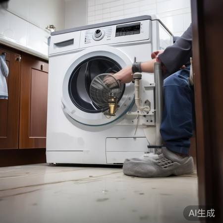 洗衣机漏水，检查接口或底部