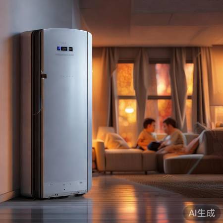 “空气能热水器，冬日温暖家”
