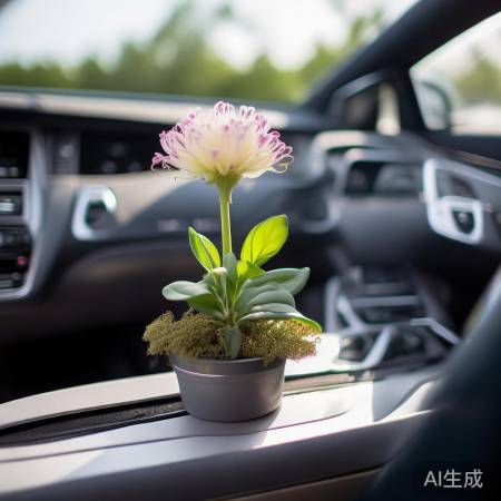 小花设计巧妙，融入车风格