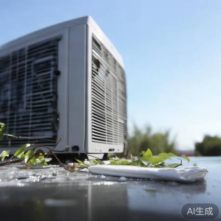 保养空调室外机，清灰尘防散热。