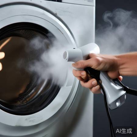 吹风加热修复洗衣机凹陷